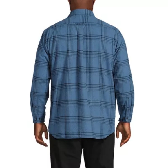 🆕Lands' End X Blake Shelton Traditional Fit Flagship Flannel Shirt Size XL Tall - Picture 3 of 8